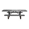 8 Ft. ADA Rectangular Perforated Steel Thermoplastic Picnic Table