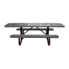 8 Ft. ADA Rectangular Perforated Steel Thermoplastic Picnic Table