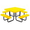46" Square Perforated Thermoplastic Steel Picnic Table, Portable or Surface Mount