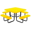 46" Square Perforated Thermoplastic Steel Picnic Table, Portable or Surface Mount