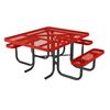 ADA Compliant Wheelchair Accessible Square Thermoplastic Steel Picnic Table