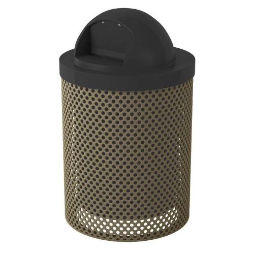 32 Gallon Perforated Metal Trash Receptacle