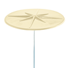 Umbrella 7 1/2 Foot Round Fiberglass Galvanized
