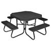 48" Octagonal Plastisol Picnic Table Galvanized