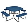 48" Octagonal Plastisol Picnic Table Galvanized