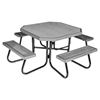 48" Octagonal Plastisol Picnic Table Galvanized
