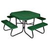 48" Octagonal Plastisol Picnic Table Galvanized