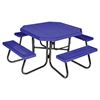48" Octagonal Plastisol Picnic Table Galvanized