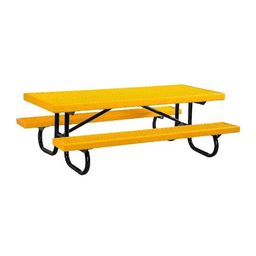 4 ft Children's Rectangular Plastisol Picnic Table with Galvanized Frame