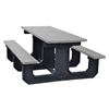 Picnic Tables 6 ft. Rectangular Recycled Plastic Picnic Table, 'Walk Thru' Style With Three Legs, 475 lbs.