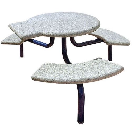 Concrete Picnic Table with Metal Frame