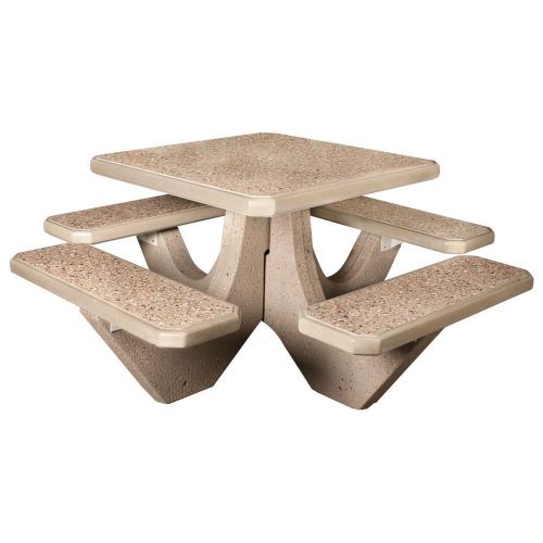 	36" Concrete Square Picnic Table
