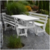 Traditional Table with Backed Benches