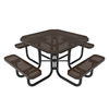 46" ELITE Octagonal Thermoplastic Steel Picnic Table - Perforated Metal