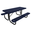 4 Ft. ELITE Rectangular Thermoplastic Steel Picnic Table  - Perforated Metal