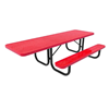 8 ft. ELITE ADA Single End Rectangular Thermoplastic Steel Picnic Table - Perforated Metal