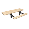 8 ft. ELITE ADA Single End Rectangular Thermoplastic Steel Double Pedestal Picnic Table - Surface Mount Perforated Metal