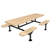 8 Ft. ELITE Nexus Rectangular Thermoplastic Steel Picnic Table - Surface Mount - Perforated Metal