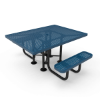 46" X 62” ADA RHINO 2-Seat Octagon Thermoplastic Picnic Table - Perforated Metal