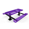 6 ft. RHINO Rectangular Thermoplastic Steel Double Pedestal Picnic Table - Surface Mount Expanded Metal