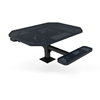 46" x 54” ADA RHINO 2-Seat Octagon Thermoplastic Pedestal Picnic Table - Surface Mount - Perforated Metal