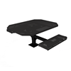 46" x 54” ADA RHINO Rolled Edge 2-Seat Octagon Thermoplastic Pedestal Picnic Table - Surface Mount - Perforated Metal
