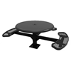46" X 54” RHINO Solid Top 3-Seat Round Thermoplastic Pedestal Picnic Table - Surface Mount - Expanded Metal