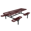 8 Ft. RHINO Nexus Rectangular Thermoplastic Steel Picnic Table - Inground Mount - Expanded Metal