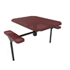 46" x 62” ELITE Nexus 2-Seat Octagon Thermoplastic Steel Picnic Table - Inground Mount - Perforated Metal