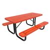 6 ft. ELITE Custom CLASS OF School Rectangular Thermoplastic Steel Picnic Table, Perforated Metal