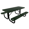 6 ft. ELITE Custom School Rectangular Thermoplastic Steel Picnic Table, Perforated Metal