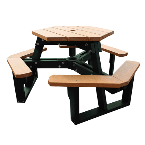 30" Kid's Hexagonal Recycled Plastic Picnic Table