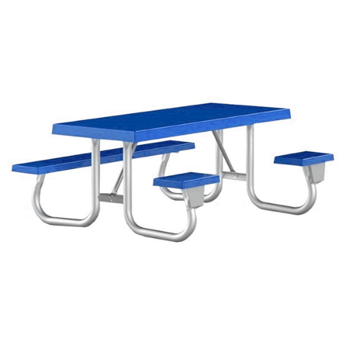 8 Ft. ADA Side Wheelchair Accessible Fiberglass Picnic Table With Welded 2 3/8" Frame