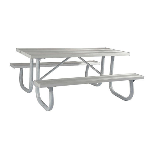 8 Ft. Rectangle Aluminum Picnic Table With Welded 2 3/8" Frame