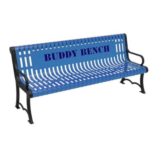 ELITE Slatted 4 Ft Slat Backed Buddy Bench