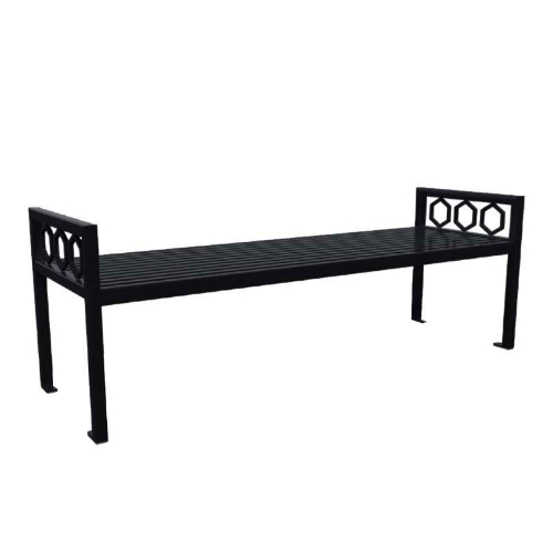 Biscayne Hex Backless Steel Bench