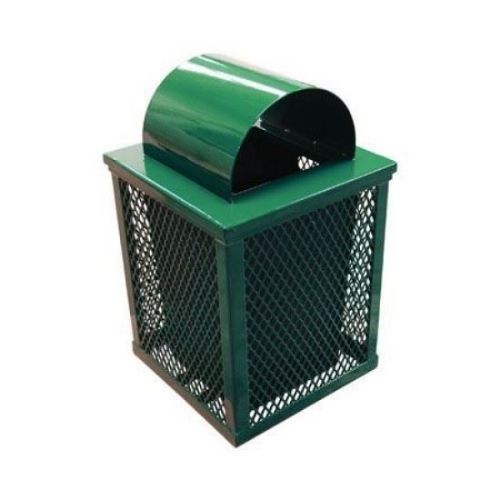 Expanded Metal Trash Can Receptacle