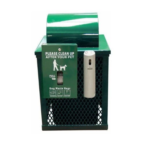 Metal Trash Can with Accessories 