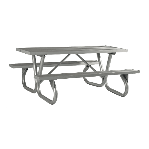 6 ft. Rectangular Aluminum Picnic Table with Galvanized Bolted 2 3 8 Frame Picnic Table Supplier