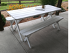 8 ft. Crossleg Wooden Picnic Table with Detached Benches in Yellow Pine, Western Cedar, or Pressure Treated Pine