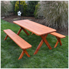 Economy Crossleg Wooden Spruce Picnic Table