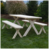 Economy Crossleg Wooden Spruce Picnic Table