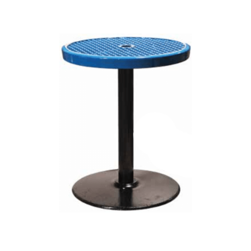 24TABX40 - 24" Round Expanded Metal Counter Height Pedestal Table With Cast-Iron Base