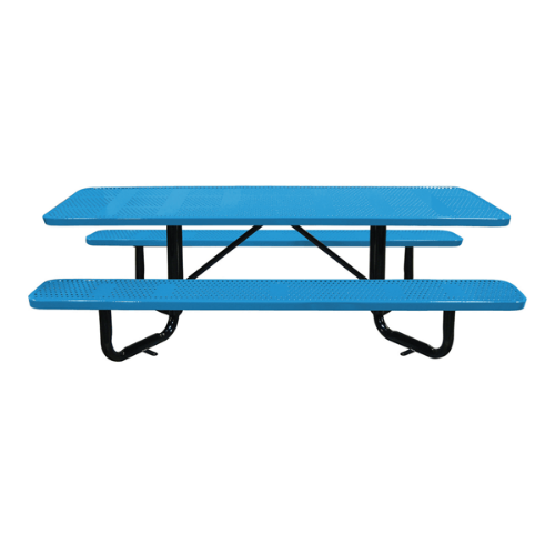 YT8XPSM-ADA-PERF - 8 Ft. ADA Double End Rectangular Perforated Thermoplastic Picnic Table With Surface Mount Tabs