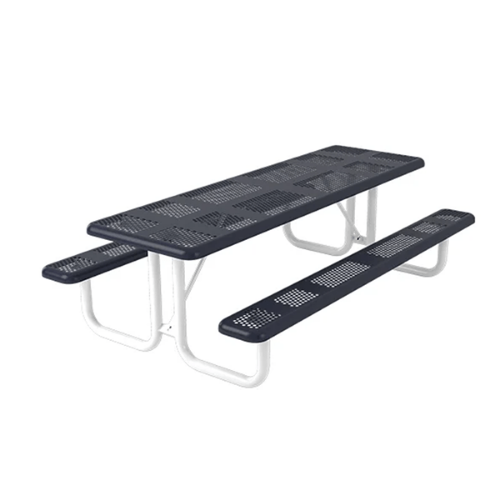 T8PERF - 8 Ft. Perforated Style Rectangle Thermoplastic Steel Picnic Table