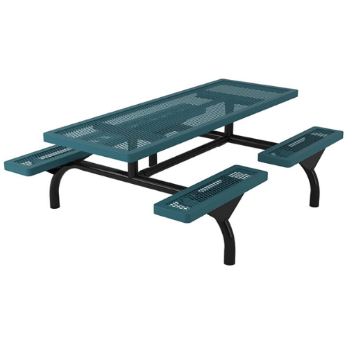 T8WEBS - 8 Ft. ADA Regal Style Rectangular Web Thermoplastic Steel Picnic Table, Inground Mount 