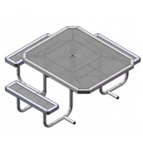 T46OCT-3ADA - 46" X 57" ADA Regal Style 3-Seat Octagonal Thermoplastic Steel Picnic Table