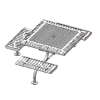 46” X 57” Space Saver Classic Style Web Square Thermoplastic Steel Picnic Table With 3 Attached Seat, Surface Mount