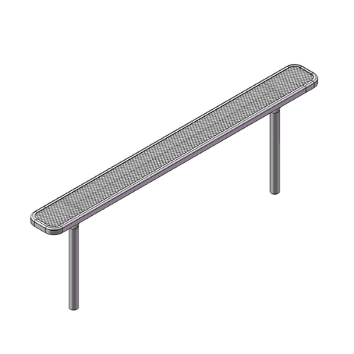 B8ULS - 8’ Quick Ship UltraLeisure Style Standard Bench Without Back, Inground Mount